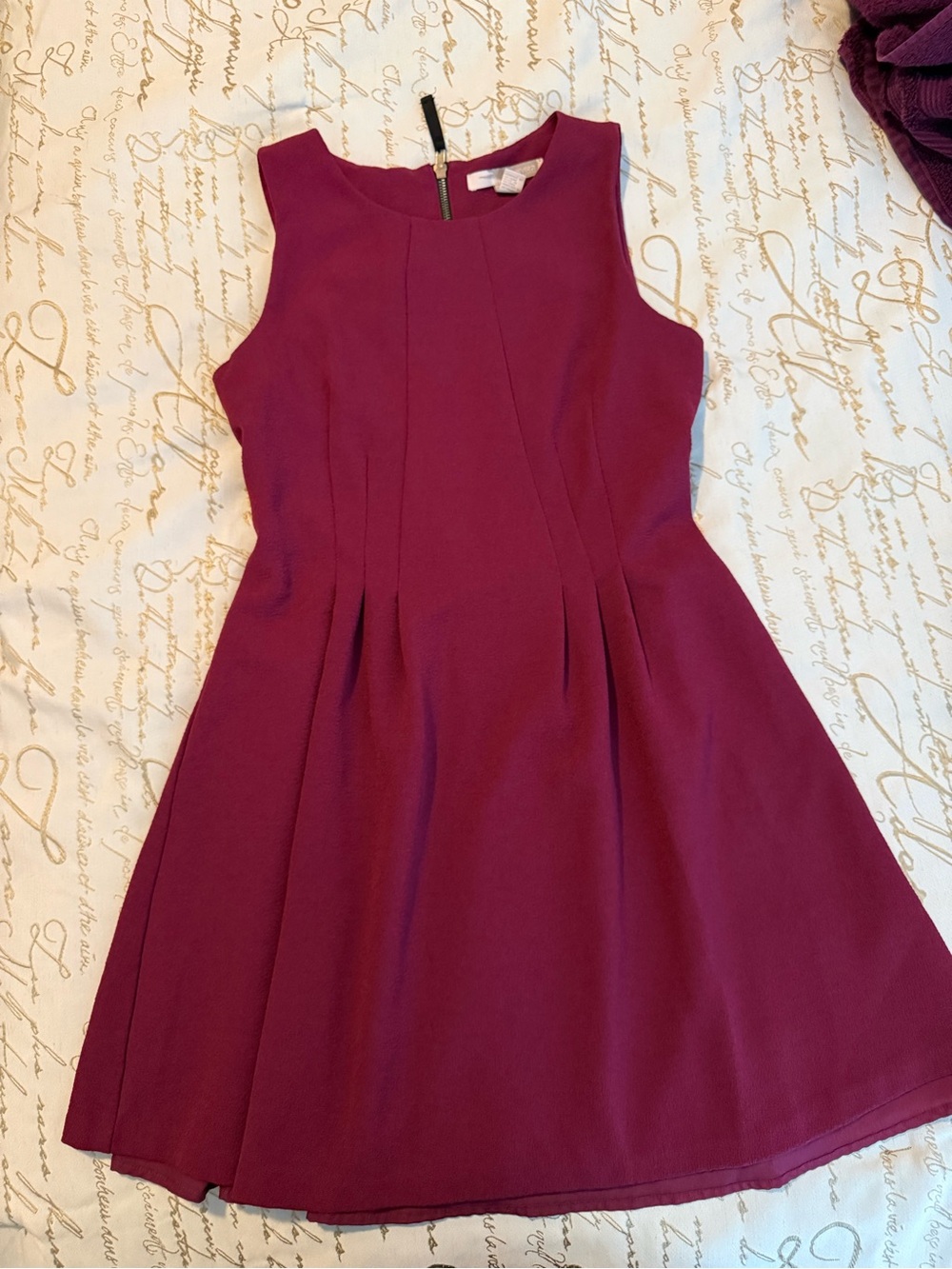 Forever 21 Burgundy Sleeveless Dress